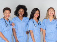 nurses smile on the camera