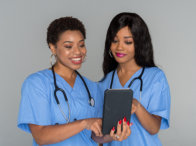 two nurses take a selfie