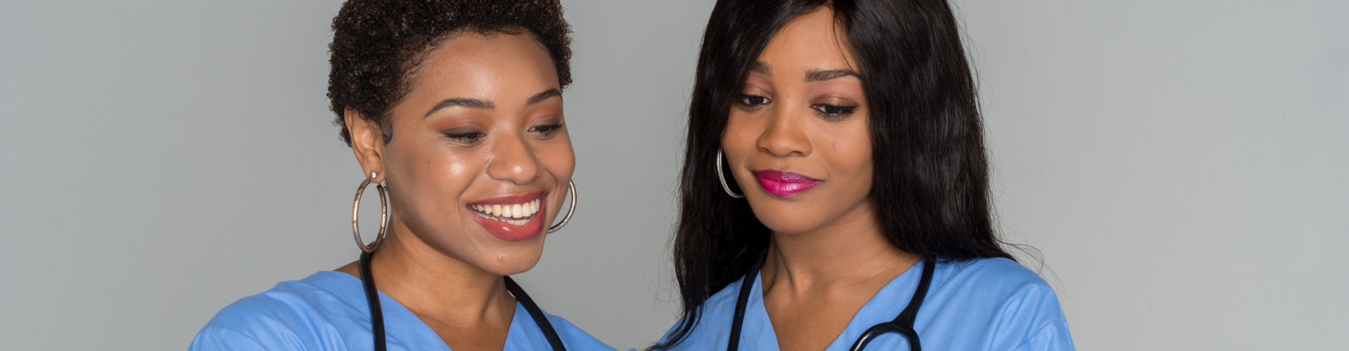 two nurses take a selfie